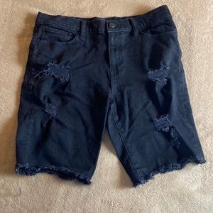 RSQ Black Denim Shorts Ripped